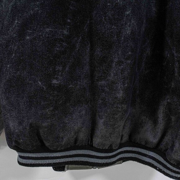 Pacific Flyer Embroidered Varsity Jacket Faux Suede XXL VTG 90s Streetwear - Picture 15 of 16